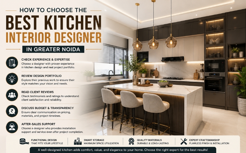 How to Choose the Best Kitchen Interior Designer in Greater Noida for a Functional and Stylish Kitchen