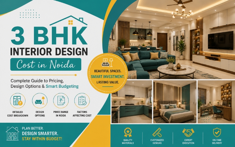 3 BHK Interior Design Cost in Noida: Complete Price Guide 2026